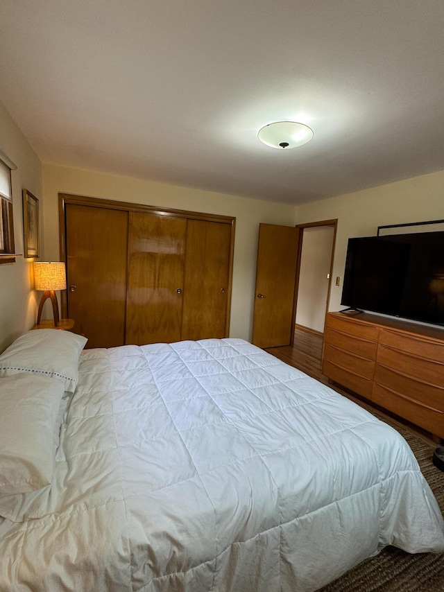 bedroom featuring a closet