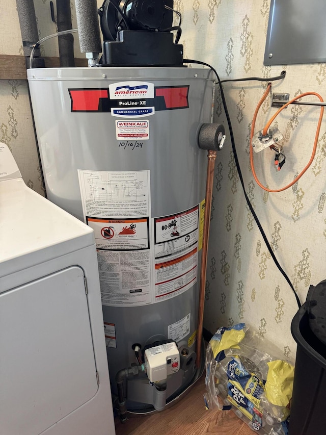 17745 Shubert Hwy, Alpena, MI 49707 - utilities featuring washer / dryer and water heater