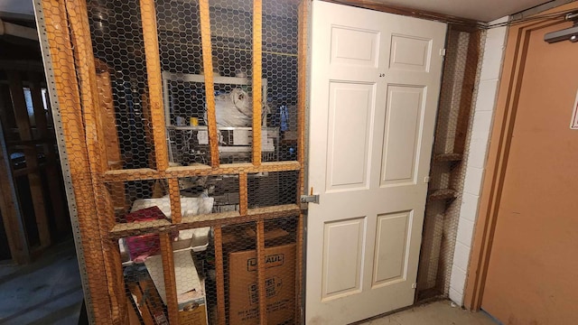 view of storage area