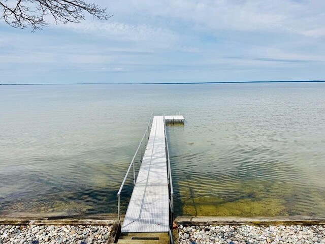 1106 Houghton View Dr, Houghton Lake, MI 48629 - dock featuring a water view