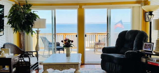 1106 Houghton View Dr, Houghton Lake, MI 48629 - sunroom / solarium with a water view