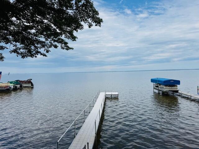 1106 Houghton View Dr, Houghton Lake, MI 48629 - dock area featuring a water view