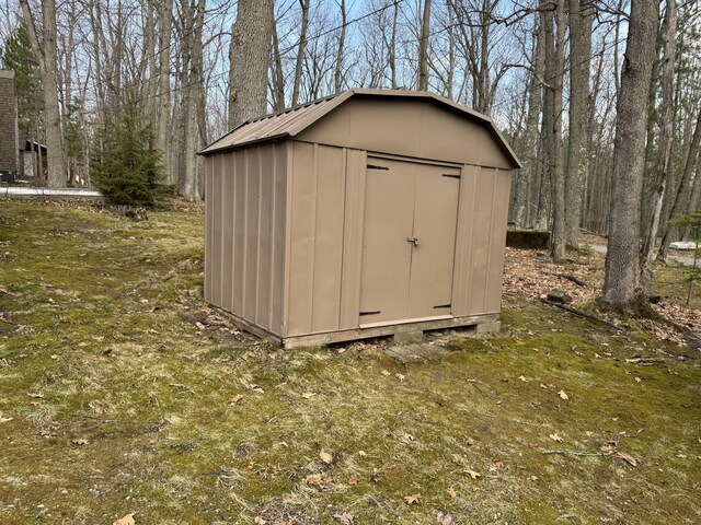 view of shed