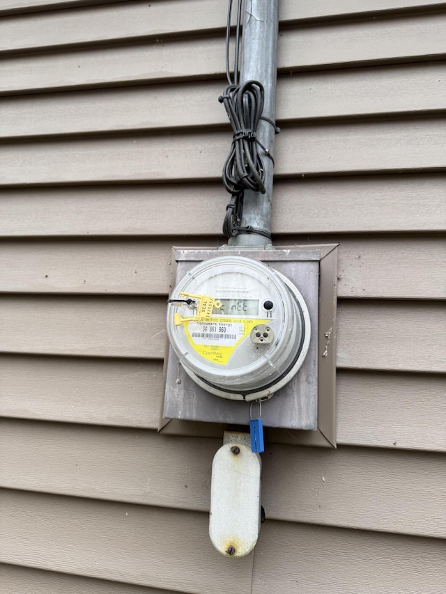 exterior details with electric meter