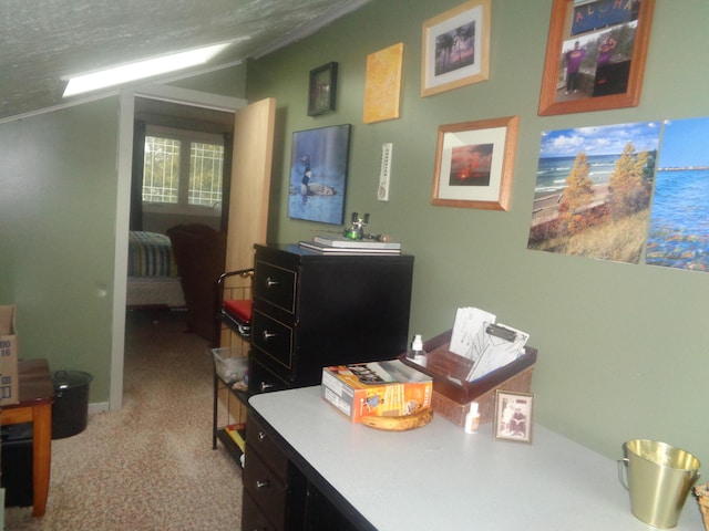 view of carpeted office