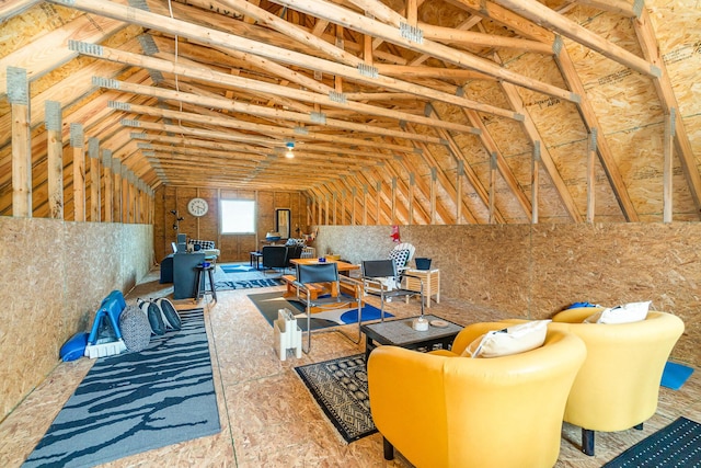 view of attic