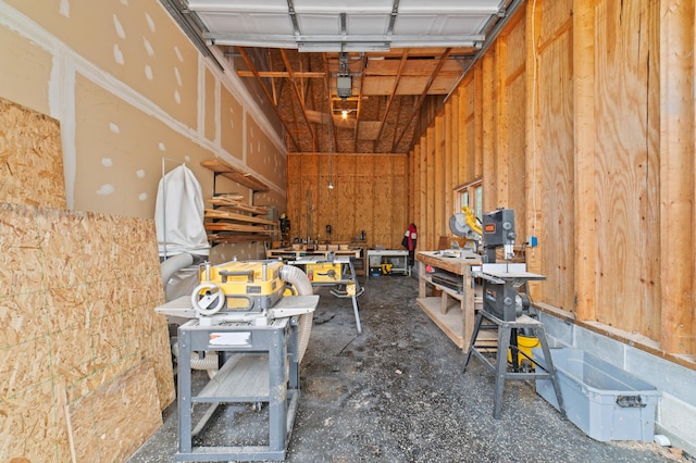 1406 Opal Lake Rd, Gaylord, MI 49735 - garage featuring a workshop area