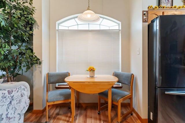 6075 W Edgar St, Pellston, MI 49769 - dining space featuring wood finished floors, plenty of natural light, and baseboards