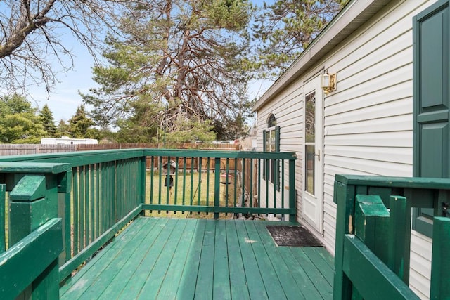 6075 W Edgar St, Pellston, MI 49769 - deck with a fenced backyard