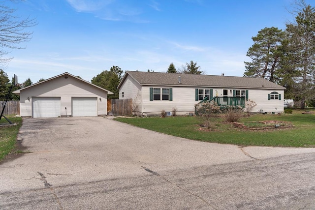 6075 W Edgar St, Pellston, MI 49769 - single story home featuring a garage and an outdoor structure