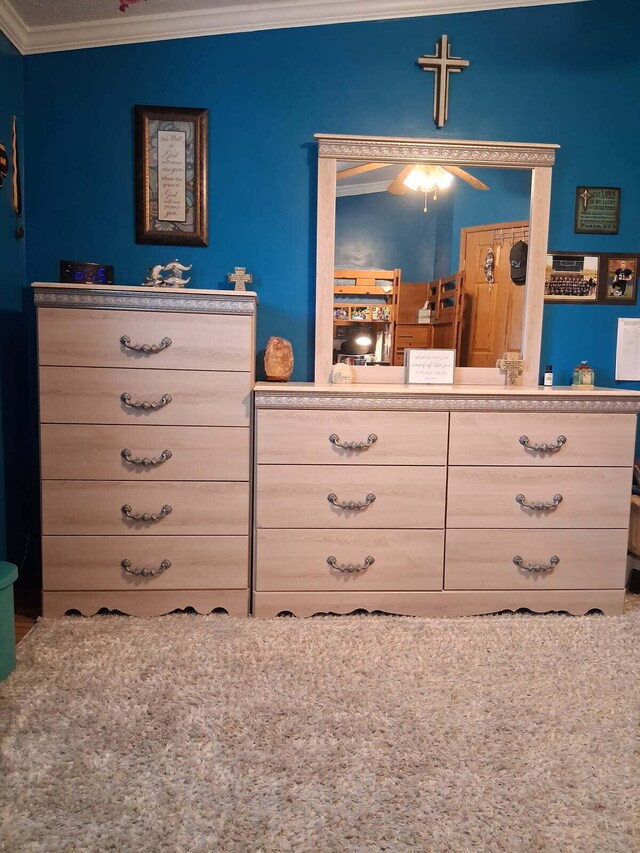 6075 W Edgar St, Pellston, MI 49769 - bedroom featuring ornamental molding