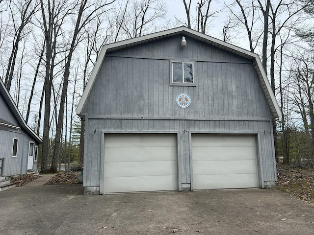 garage with a detached garage