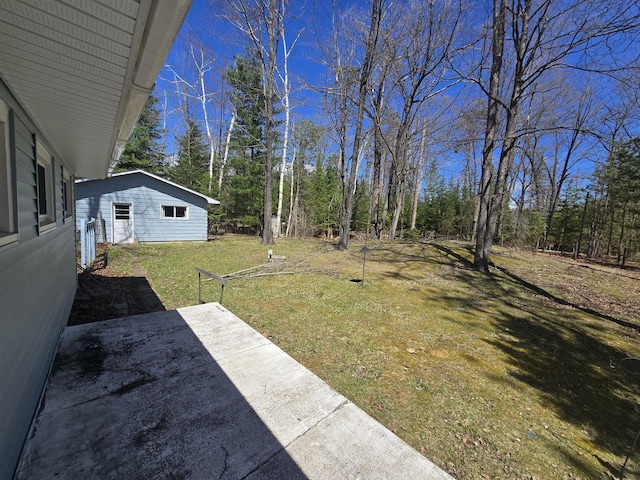 view of yard with a patio