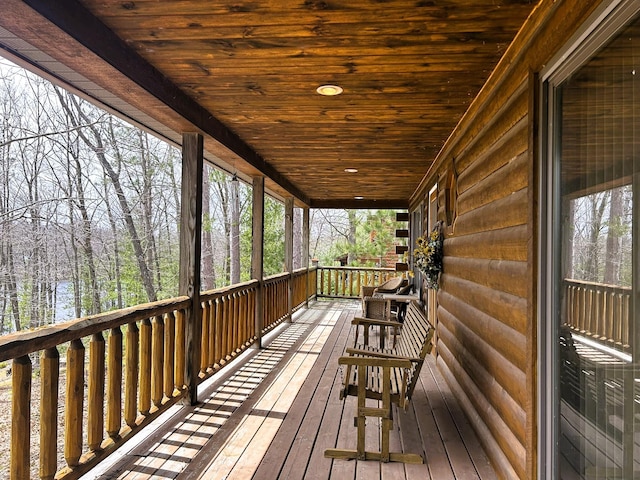 view of wooden terrace