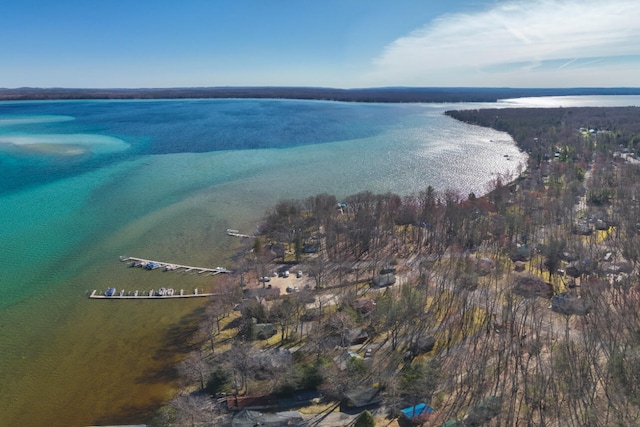 234 Pocahontas Ave, Roscommon, MI 48653 - drone / aerial view featuring a water view
