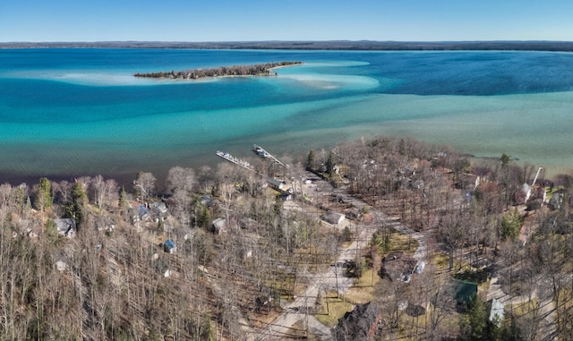 234 Pocahontas Ave, Roscommon, MI 48653 - bird's eye view featuring a water view