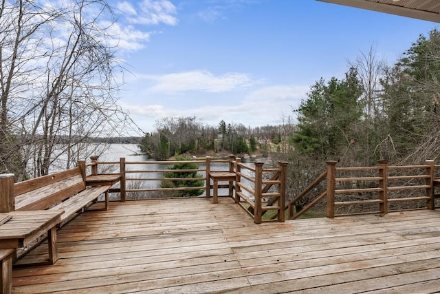 15757 Lakeway Dr, Wolverine, MI 49799 - deck with a water view