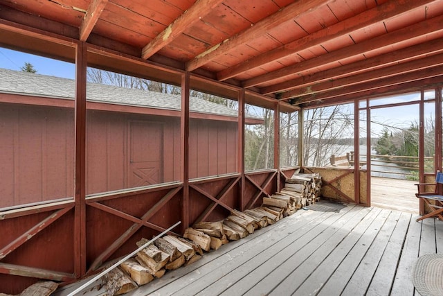15757 Lakeway Dr, Wolverine, MI 49799 - deck with a water view
