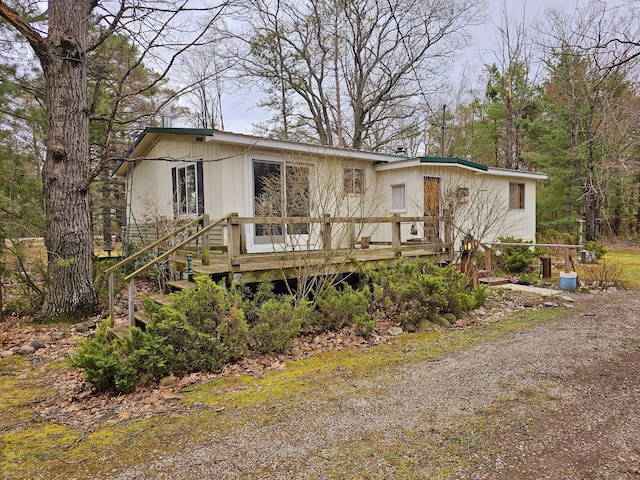 manufactured / mobile home with a deck