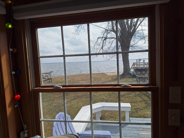 details with a water view