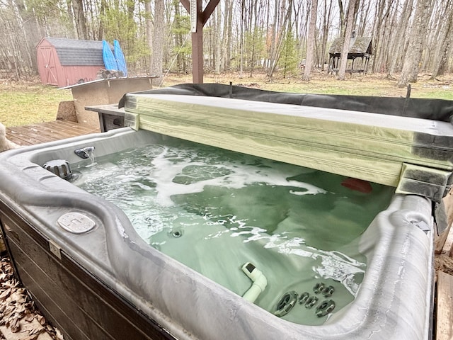 3313 Pleasant View Dr, Lewiston, MI 49756 - exterior view of a hot tub