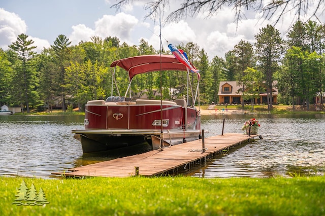 3897 S Mielke Way Rd, Lewiston, MI 49756 - view of dock featuring a water view