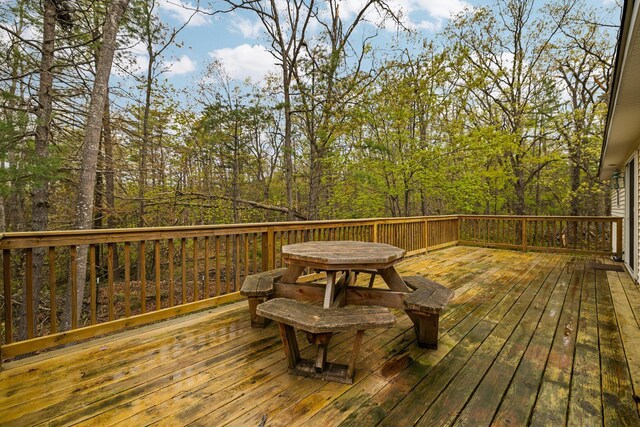 1350 Pine Point Dr, Lewiston, MI 49756 - view of wooden deck