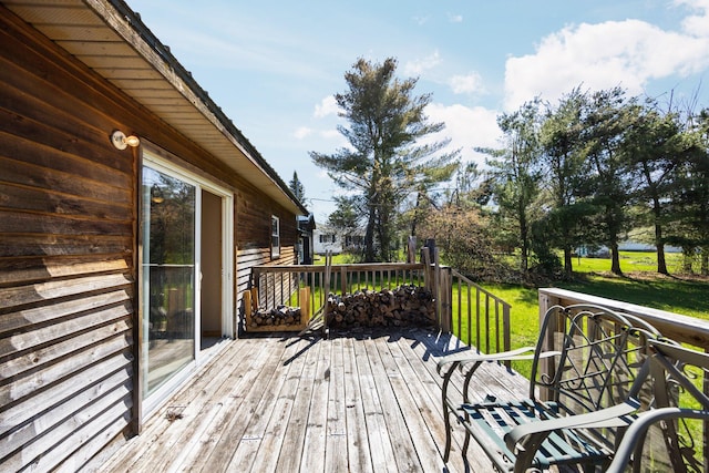 4441 Judy Ave, Lewiston, MI 49756 - wooden terrace with a yard