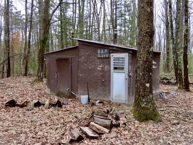 view of shed