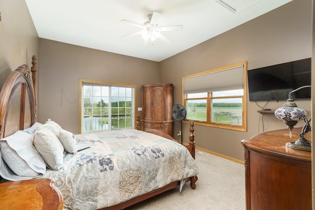 2211 N Kerby Rd, Owosso, MI 48867 - carpeted bedroom featuring baseboards and ceiling fan