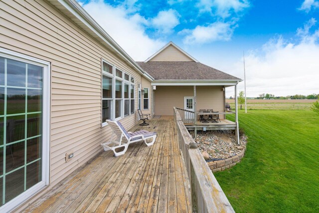 2211 N Kerby Rd, Owosso, MI 48867 - deck featuring a lawn