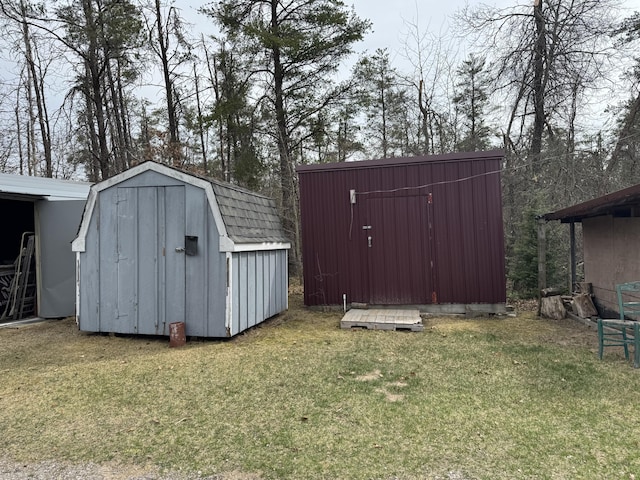 view of shed