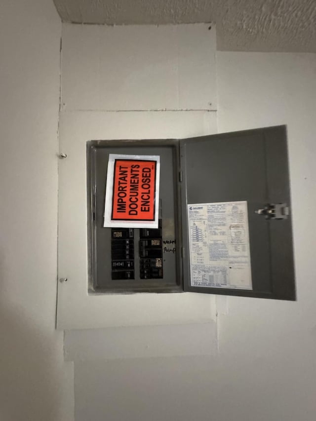 interior space with electric panel