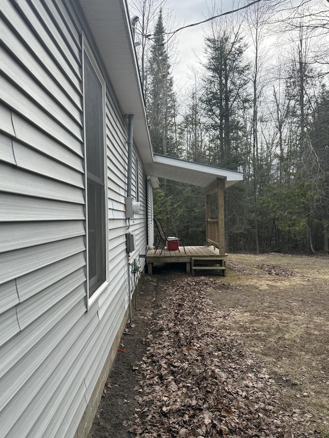3140 Kitchen Rd, Cheboygan, MI 49721 - view of yard featuring a deck