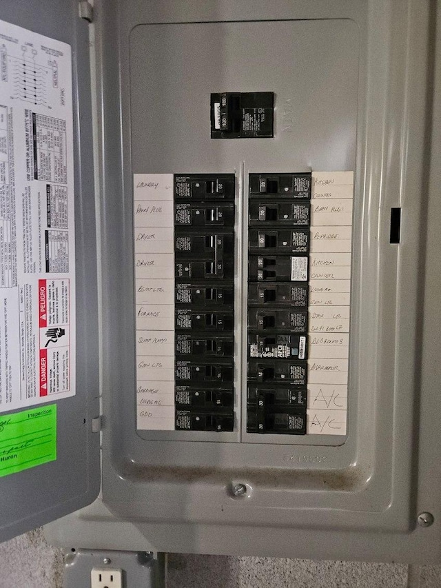 utility room featuring electric panel