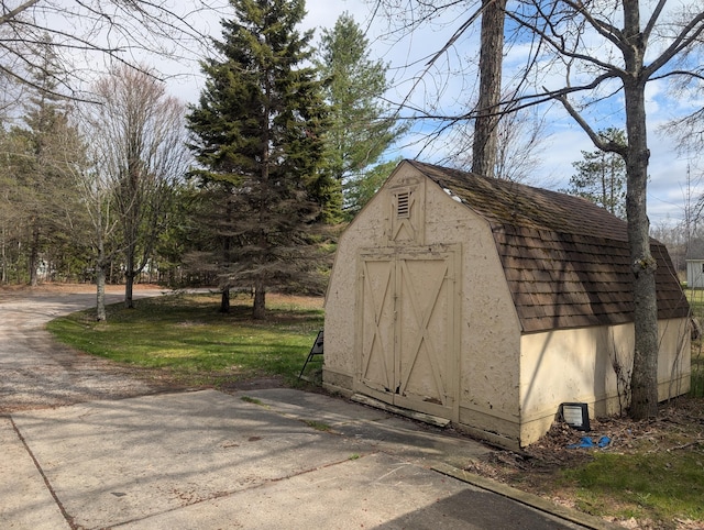 view of shed