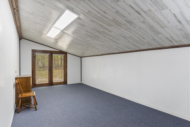 1505 Shawnee Dr, Indian River, MI 49749 - bonus room with lofted ceiling, french doors, and carpet floors