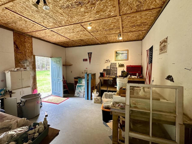 1243 Euclid Ave, Grayling, MI 49738 - interior space with concrete floors