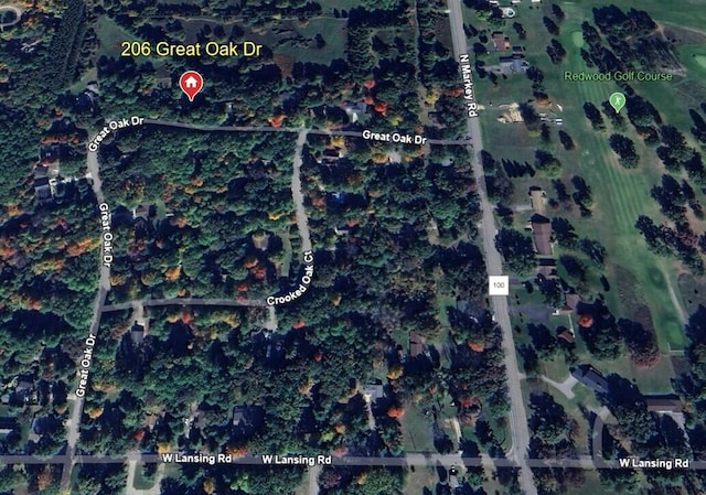 206 Great Oak Dr, Roscommon, MI 48653 - aerial overview of property's location