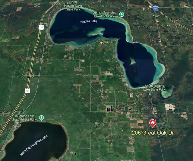 206 Great Oak Dr, Roscommon, MI 48653 - aerial view of property's location
