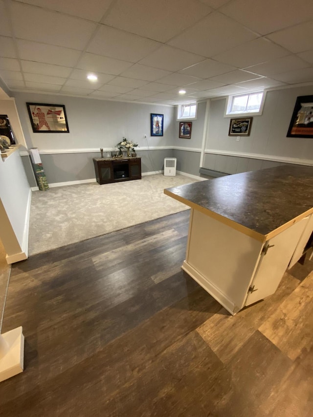 3143 Poplar Ave, Grayling, MI 49738 - bar featuring a paneled ceiling and dark wood finished floors