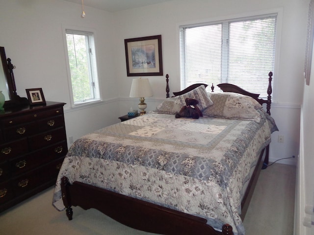 view of carpeted bedroom