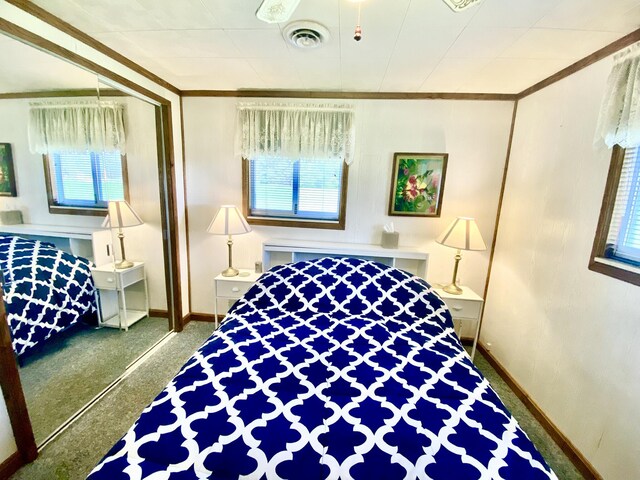 10328 Toohy Trl, Harrison, MI 48625 - bedroom featuring ornamental molding, baseboards, and a closet