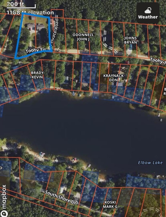 10328 Toohy Trl, Harrison, MI 48625 - aerial map of property and surrounding area featuring property parcel outlined