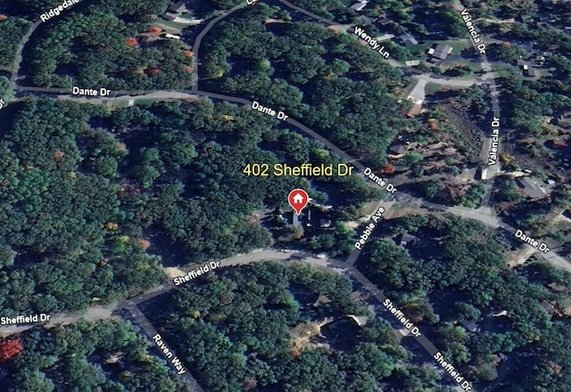 aerial map of property and surrounding area