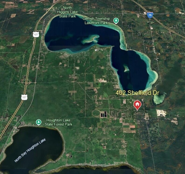 aerial overview of property's location