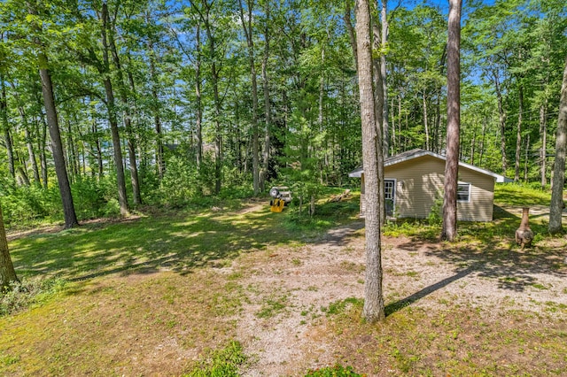 2403 N Perch Lake Dr, Gaylord, MI 49735 - view of yard with an outdoor structure