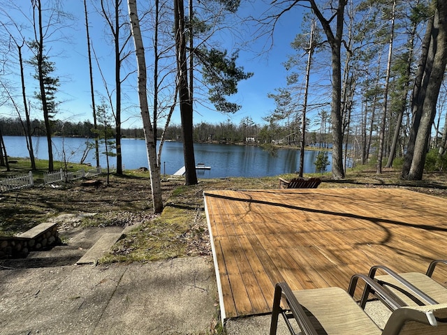 2403 N Perch Lake Dr, Gaylord, MI 49735 - exterior space with a boat dock