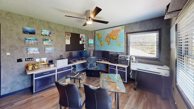 3400 Thornapple Trl, Lewiston, MI 49756 - office with wood finished floors and ceiling fan