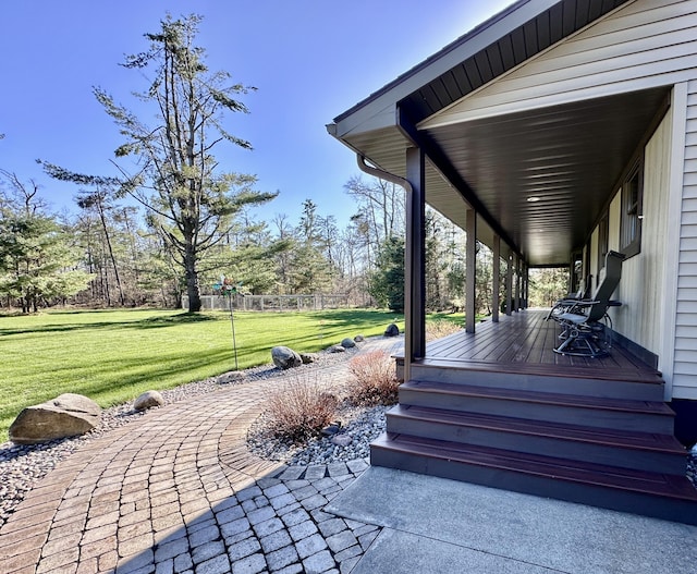 3400 Thornapple Trl, Lewiston, MI 49756 - view of patio / terrace featuring a wooden deck